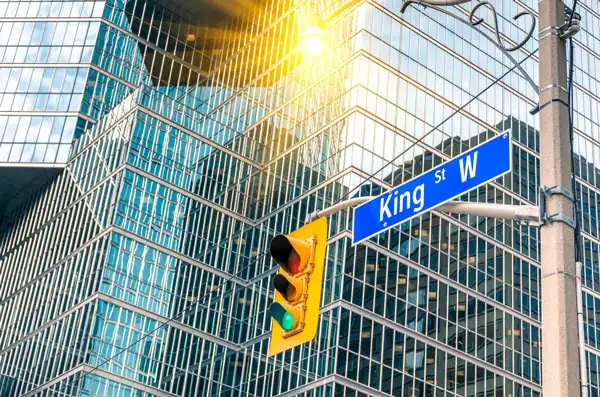 king street sign toronto downtown toronto global toronto region