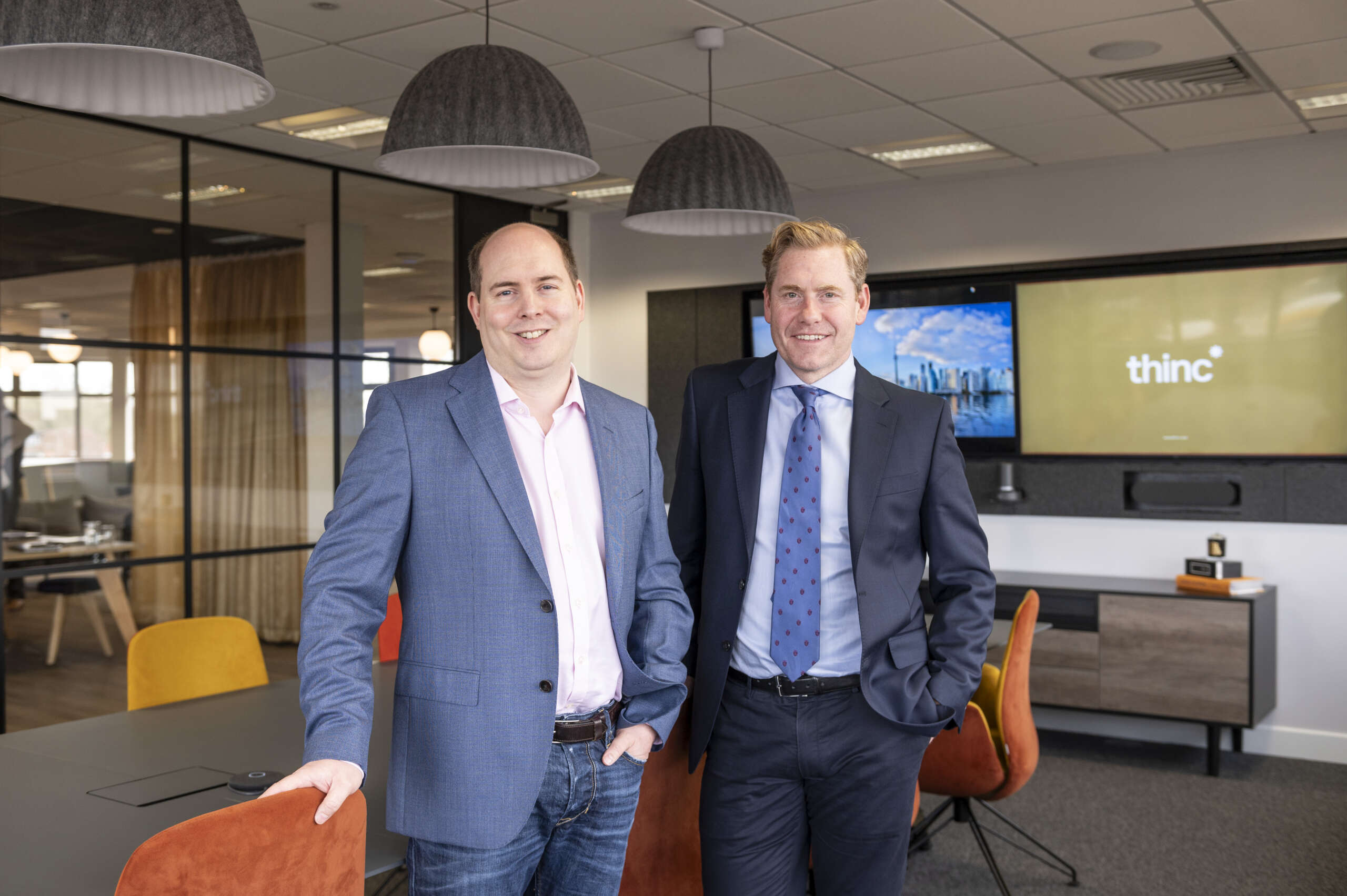 Thinc Operations Director Richard Stathers with Thinc Managing Director Dominic Ball, in Thinc's Manchester office.