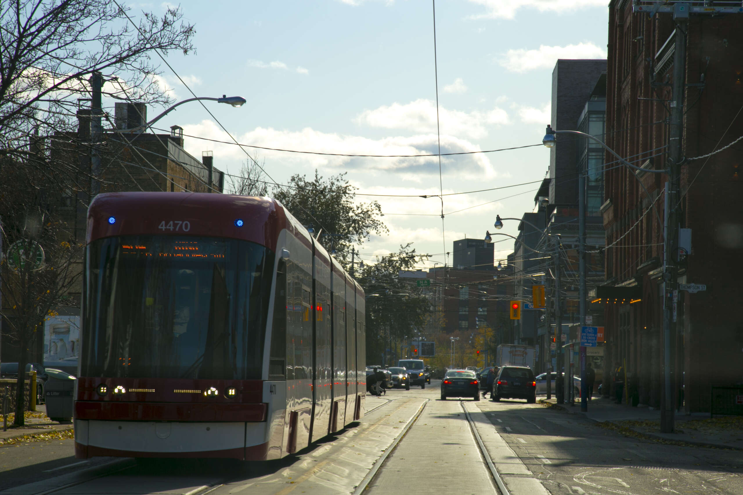 Toronto streetcar, public transportation.
