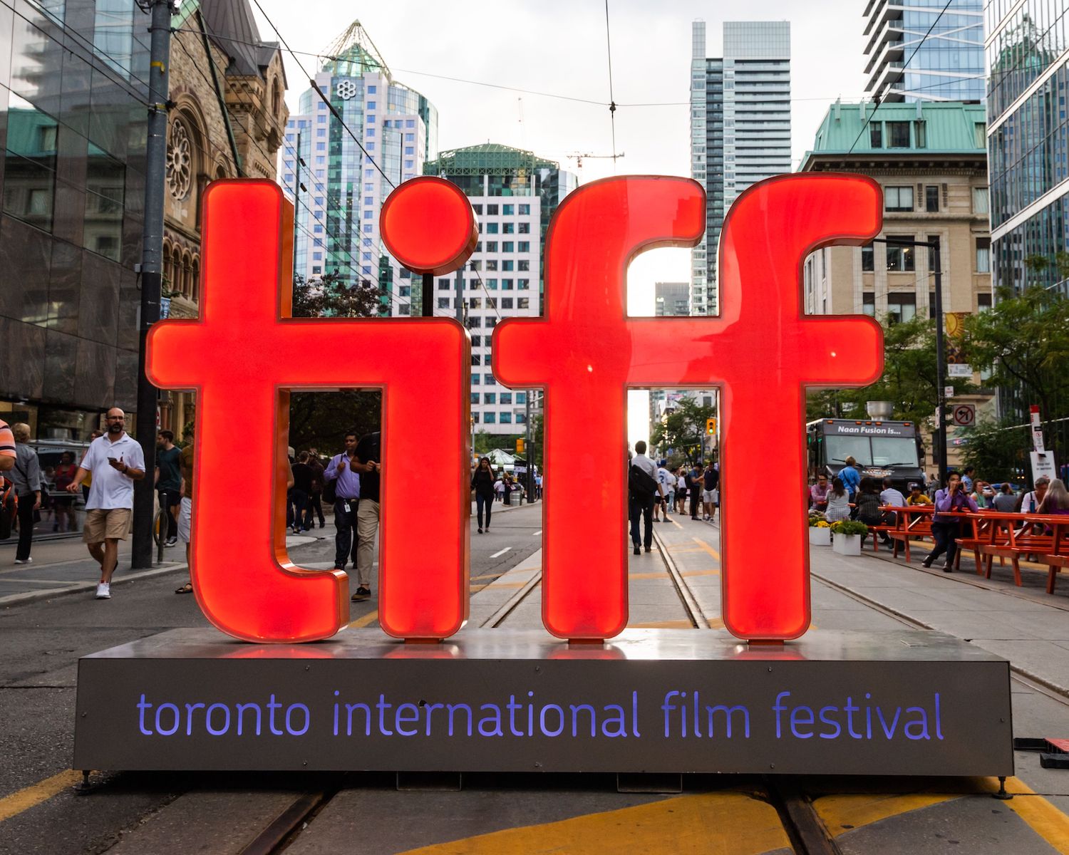 TIFF logo on Kin Street in Toronto.